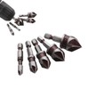 meiguihai 5PCS Countersink Drill Bit Set, 5 Flutes Countersink Chamfer