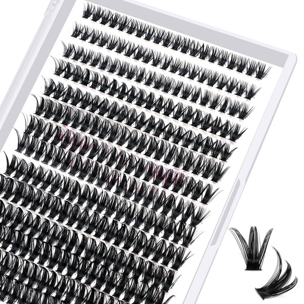 280 Pcs Individual Lashes 50D-D-0.07-10 Cluster Lashes C D Curl