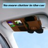 Car Sun Visor Organizer, Leather Pocket Organizer Sunglass Holder for