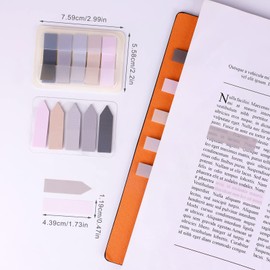AIEX 600pcs Index Tabs Flags, Self-Adhesive Sticky Tabs Page Tabs Writable Book Markers Page Flags for Reading Index, File Folders, Book Notes - Easy to Remove (Morandi Color)