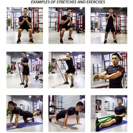 KYLIN SPORT Assisted Pull Up Resistance Band Training Yoga Pilates Elastic Loop Stretch for Crossfit Gymnastics Power-lifting (Set of 2 (Red + Black))