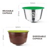 Capsules rechargeables filters à dosettes de café réutilisables compatible with