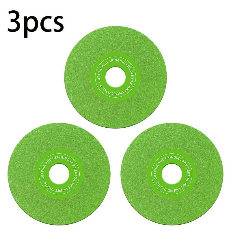 3 pcs 115MM Diamond flat abrasive pads, wider diamond, sharp