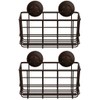 SANNO Suction Cup Shower Caddy Basket for Shampoo Combo Organizer