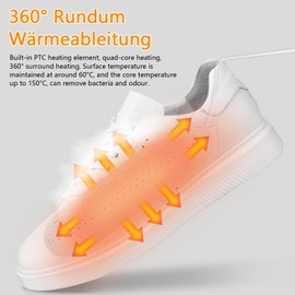 GOOPOOL Electric Shoe Dryer - Portable Electric Shoe Dryer Drying 360ª with European Plug, Shoe Dryer Football Shoes for Shoes, Gloves, Socks