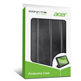 Acer Iconia Foldable Leather Protective Case for Tablet - Black (A500C02K)