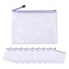 A4 Size Zippered File Bags, Set of 10, Mesh, Zipper