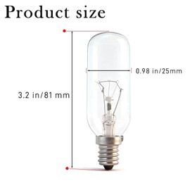 Hxszk WR02X22743 Refrigerator Light Bulb Lamp 125V 40W for GE GTE21/GIE21 Series, Replacement for GE Refrigerator Light Bulb, Freezer Bulb, Microwave Light, 1-Pack White Incandescent Appliance Bulb