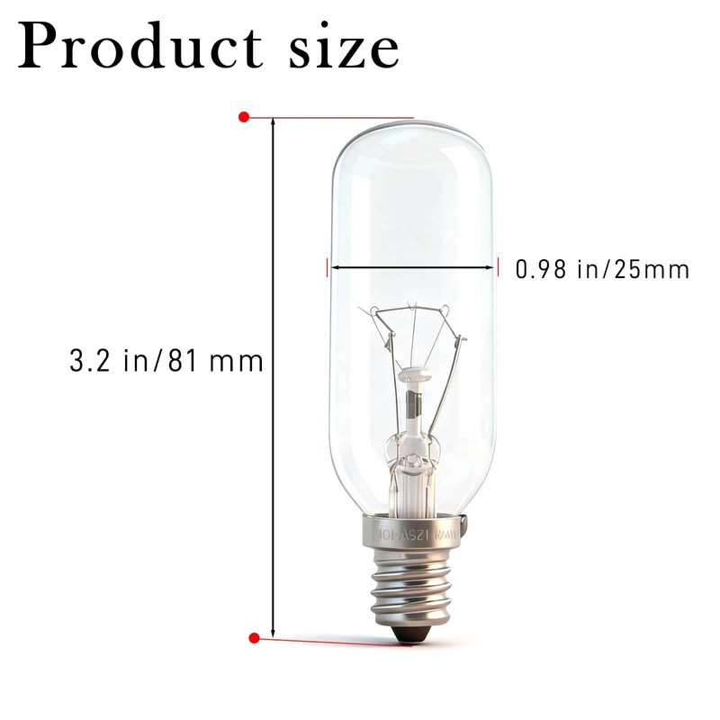 Hxszk WR02X22743 Refrigerator Light Bulb Lamp 125V 40W for GE