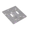 Silver Bling Rhinestones Double Toggle Switch Light Switch Cover Plates