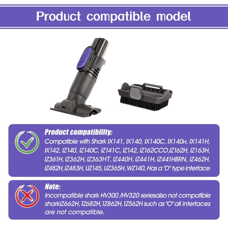 Vacuum Attachments Compatible with Shark Pet Cordless Stick IX141 IZ162H