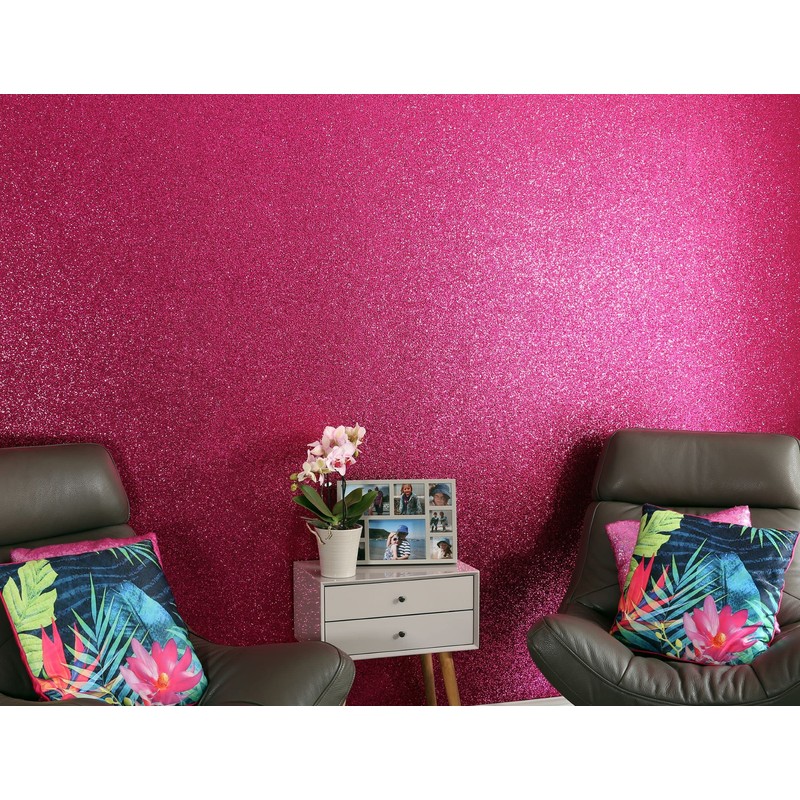 900903 - Sequin Sparkle Hot Pink - Arthouse Wallpaper -