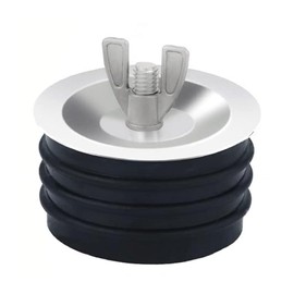 EMVANV 3 inch Sewer Cleanout Cap,Pool Return Plugs Practical Expansion Pipe Plug for Most Pipe Sink Pool(Silver+Black)