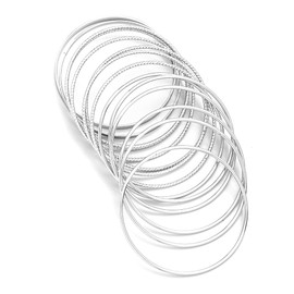 FDEETY Women's Bracelet Retro Personality Exaggerated Wide Face Bracelet Set Polished Irregular Bracelet Multipiece Set Two Colours Are Optional, Zinc