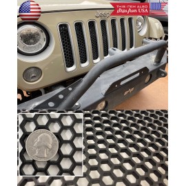 SDeelCase Hexagon 2D Mesh Air Dam Bumper Fender Hood Vent Intake Grille Grill Fit Honda