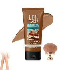 Legs Makeup Waterproof with Brush, No Transfer Body Concealer, Coverage for Vein, Scar, Tattoo for All Skin Tones, 100ML (BRONZE)