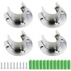 4 Packs Stainless Steel Closet Rod Brackets, 1 Inch Heavy