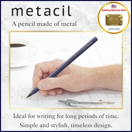Sunstar Stationery Metacil Metal Pencil, Navy S4541146