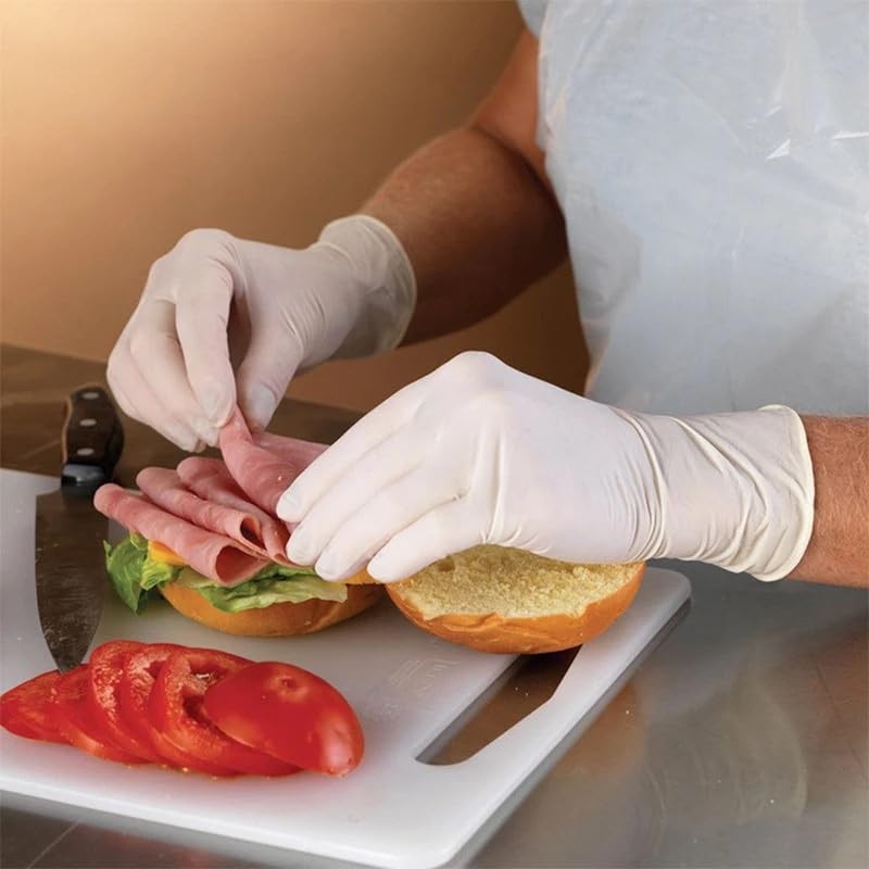 Bayeco - Disposable Latex Gloves - White - Ambidextrous -