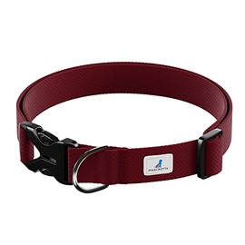MASCRETTA Collar para Perro con diseño Ajustable de Algodón Compatible con Cualquier Correa. Collar para Razas Chicas, Medianas o Grandes. Collar para Perro y Gato. Dog Collar (Rojo, M)