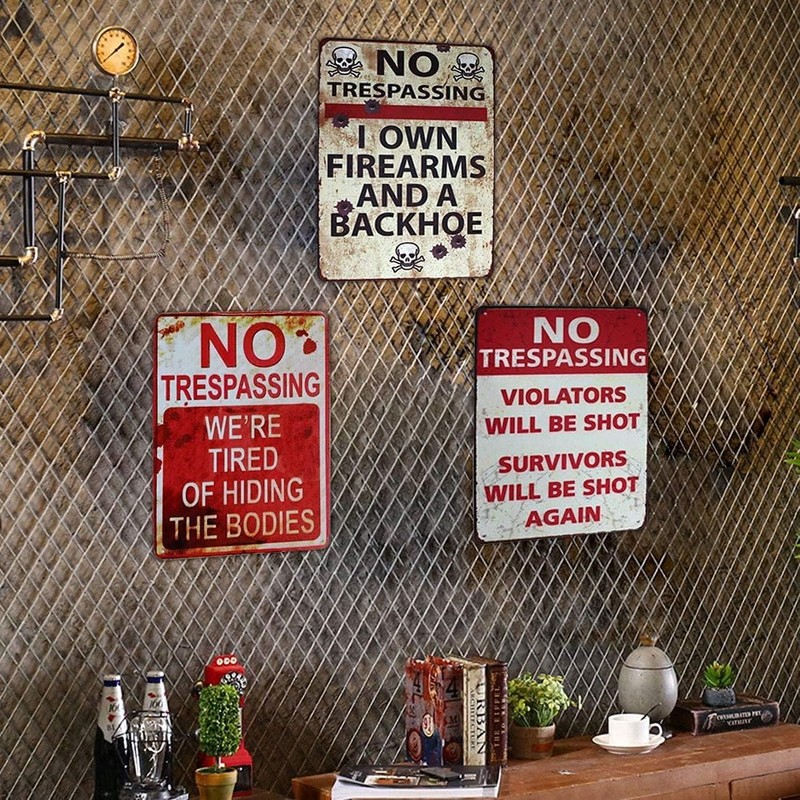 JACKGOLD Tin Bar Sign - Men, No Shirt, No Service
