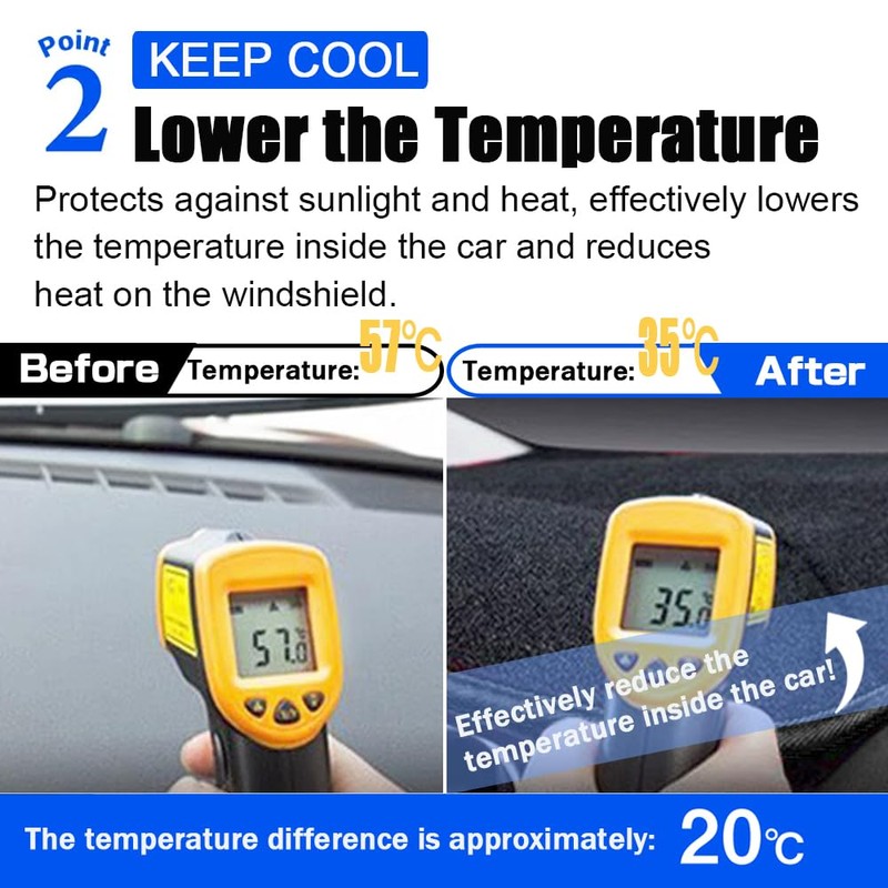 XITER Polyester Dashboard Cover Mat Carpet Dash Nonslip Sun Shade