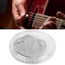 Guitar Steel Necklace Pick, Stainless Steel Necklace Pick Plectrum Accessory for Guitar(Skull)