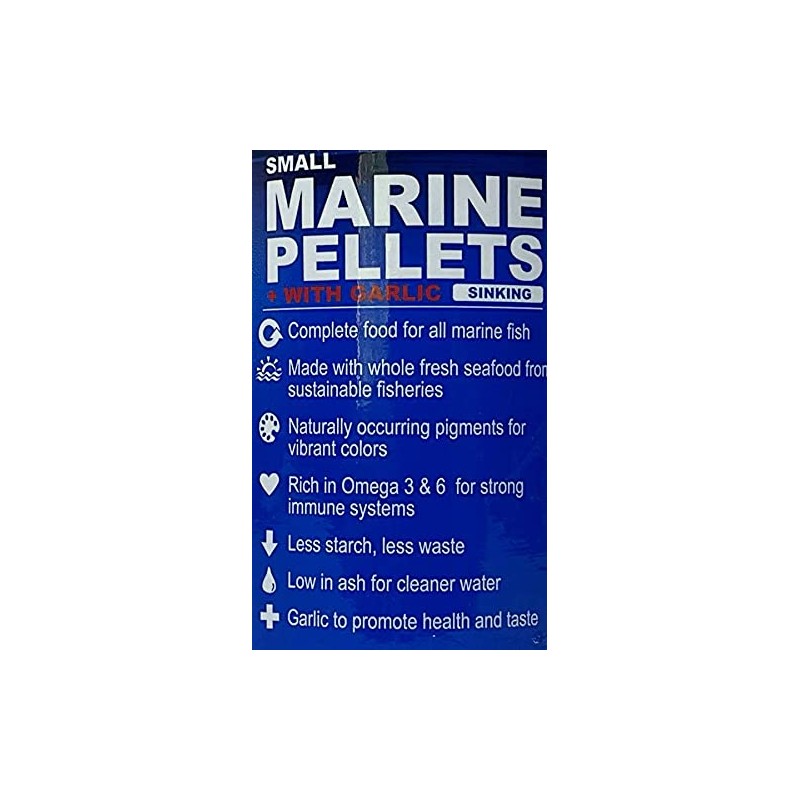 Omega One Garlic Marine Pellets, Sinking, 2mm Small Pellets, 8.25