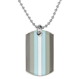 Sinwinkori Demiboy Pride Dog Tag Pendant Necklace Fashion Jewellery 60cm Ball Chain Valentines Day Birthday Gift for Couples