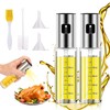MPXEAVG 2 Stück Sprühflasche für Speiseöl, Ölsprüher zum Kochen, 2x100