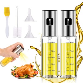 MPXEAVG 2 Stück Sprühflasche für Speiseöl, Ölsprüher zum Kochen, 2x100 ml Öl Sprühflasche, ölsprüher für Speiseöl Heißluftfritteuse, Salat, Grillen, Backen in der Küche