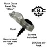 Glass Cabinet Panel Retainer Clips with Screws 25 Clips (Choose