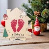 Lawrence Frames Baby First Christmas Gift DIY Wooden Footprint Frame