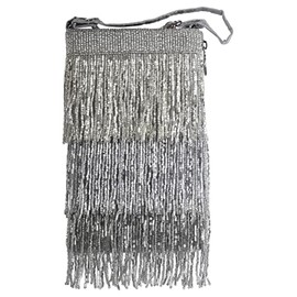 Bamboo Trading SHB728 Club Bag Roaring 20's Silver, 7.5-inch