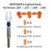 DEEPOWER X Lighted Nocks for Arrows .204”/.233”/.244”/.246” with ON/Off Switch