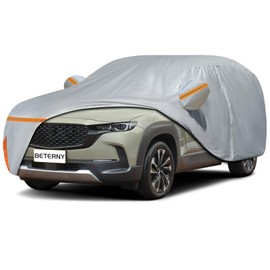 BETERNY Car Cover for 2023-2025 Mazda CX-50/CX50, Waterproof Custom-fit All Weather Sun Rain UV Dust Snow Protection Outdoor CX50 Full Car Cover with Door Zipper and Cotton Lining-Gray