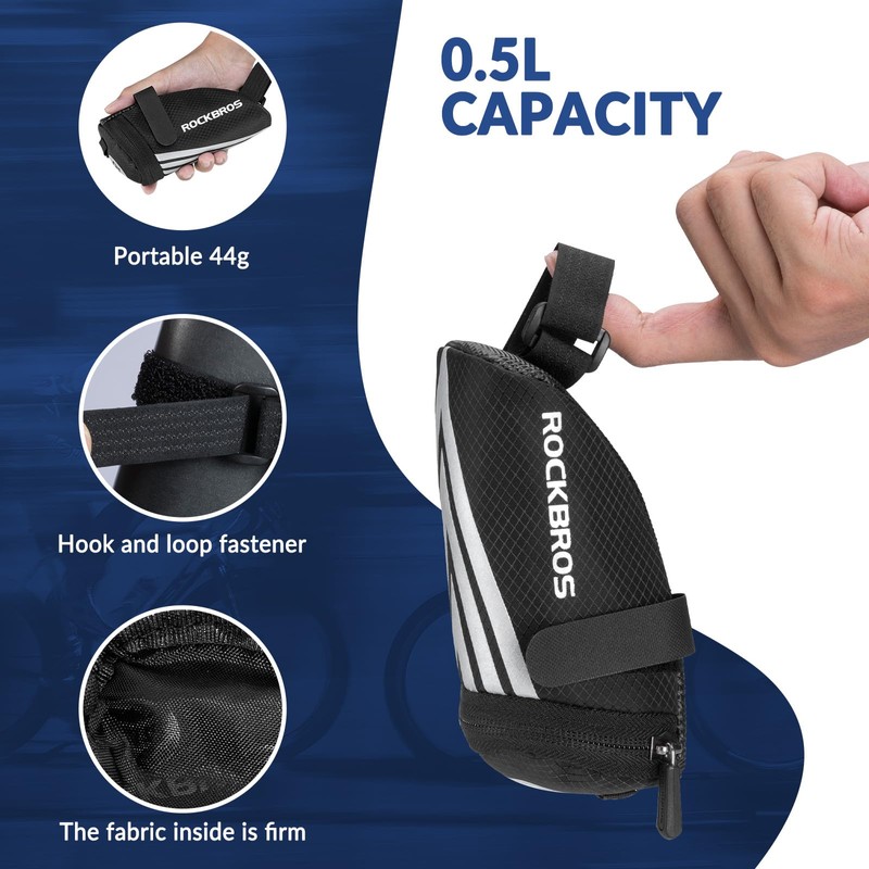 ROCKBROS Bicycle Saddle Bag + 16 in 1 Multifunctional Tool