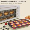 BRONYPRO Silicone Muffin Pans for Baking with Metal Frame, Egg