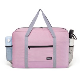 Carbrea Personal Item Bag for Airlines - Foldable Travel Bag 18x14x8 Small Duffle Bag for Spirit Frontier Weekender Overnight - Pink, Pink, 25L