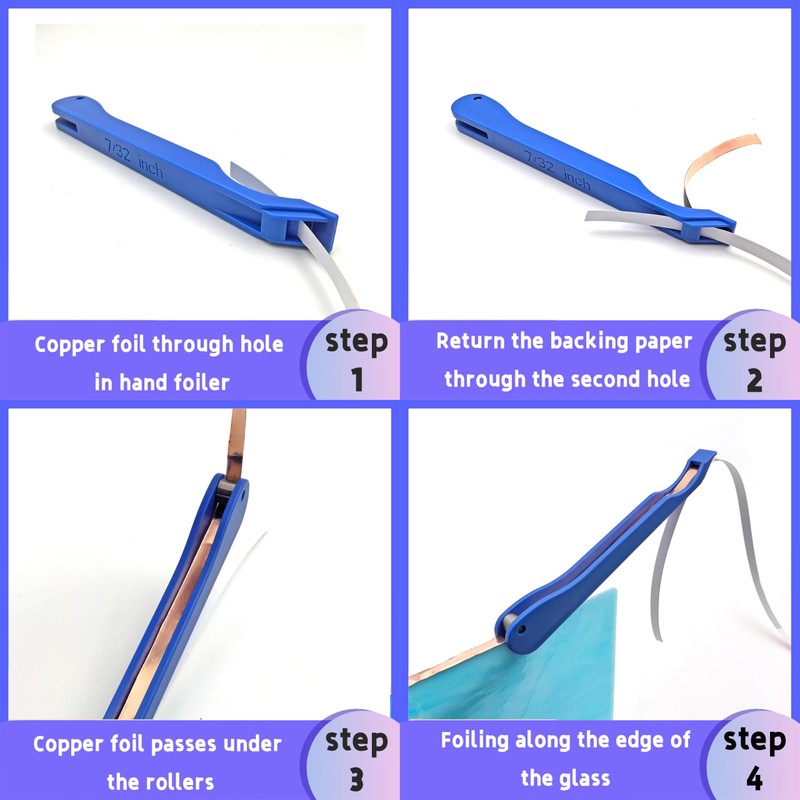 Copper Foil Hand Foiler for Stained Glass, Stained Glass Hand