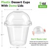 Qeirudu 50 Pack 9 Oz Clear Plastic Dessert Cups with