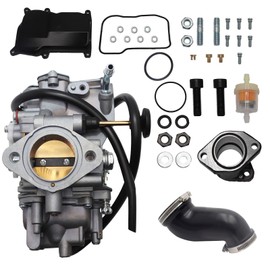 YJGZSVK Carburetor For Yamaha Warrior 350 YFM350X 1UY-14101-00-00 1UY-13586-01-00 2XK-14101-00-00 Intake Manifold Boot Air Box Cleaner Joint