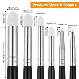 Kssvzz Dry Brush Miniature Painting Set, 6 Size Masterclass Drybrush Set, Model Paint Brushes for Warhammer, Citadel, DND Miniatures, Hobby Detail Paint Brushes (Black)