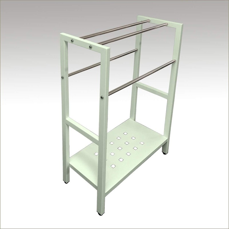 Anthology Spa Asta 4-Bar Towel Rack with Stainless Steel Storage