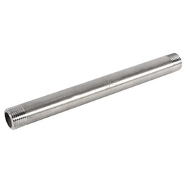 Pipe Nipple Pipe Adapter Pipe Connector 1 Piece Stainless Steel SS304 Male Thread Pipe Fitting 200 mm BSP Made of 304 Stainless Steel (1/2 Inch)