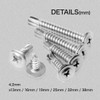 ShopXJ Drill Screws M4.2 M4.8 Drill Bis Thin Washer Drill