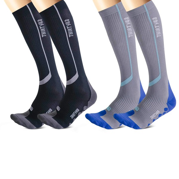 Thirty48 Elite Compression Socks Women & Men Graduated 20-30mmHg for Running, Athletic, Flight Sock - Performance & Recovery