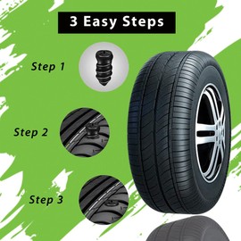 GradCap Tire Repair Rubber Screws with Storage Box for Car 20 Pcs (10S/10L)