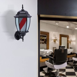Classic Barber Shop 20" Rotating LED Stripes Pole Light Hair Salon Open Sign Red White Blue Waterproof Indoor/Outdoor