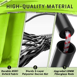 KTRIO 6x4 ft Soccer Goal for Backyard, Portable Kids Soccer Goal Large Foldable Soccer Goals with Carry Bag for Kids Youth Teens Indoor Outdoor Sports Games Training